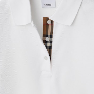 (W) Burberry SS24 Polo Blanco Casual de Manga Corta con Botones Frontales. 80844061 Purchase (W) Burberry SS24 Polo Blanco Casual de Manga Corta con Botones Frontales. 80844061