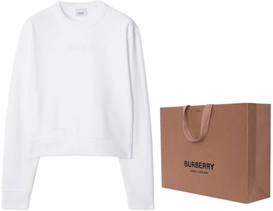 (W) バーバリー SS24 ホワイト クルーネック 長袖 スウェットシャツ。 80843891 Shop (W) バーバリー SS24 ホワイト クルーネック 長袖 スウェットシャツ。 80843891