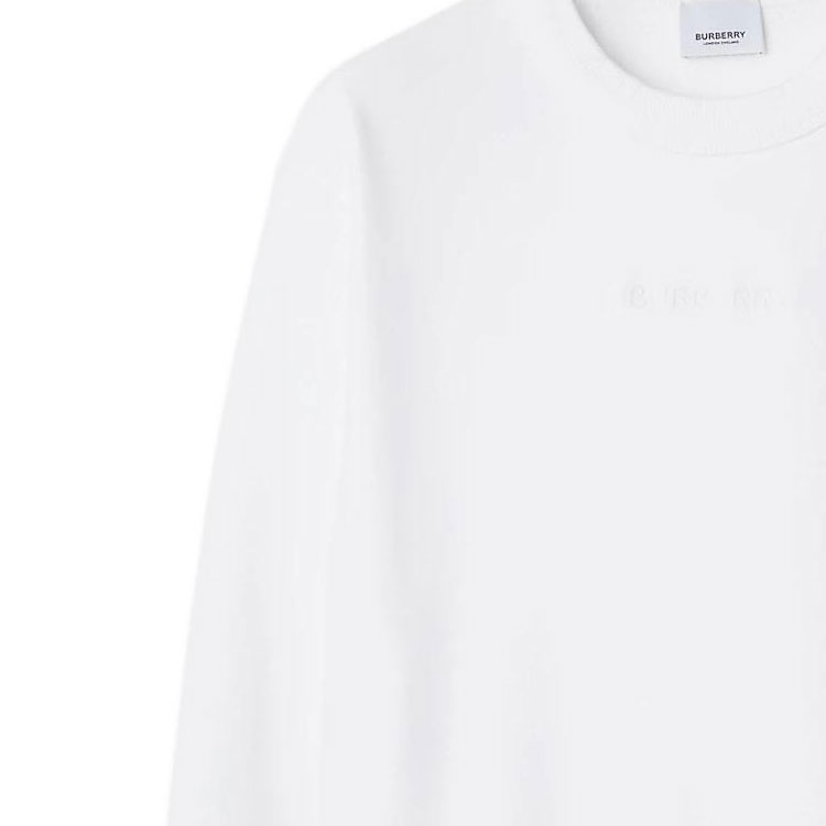 Sizing (W) Burberry SS24 白色圓領長袖上衣運動衫. 80843891