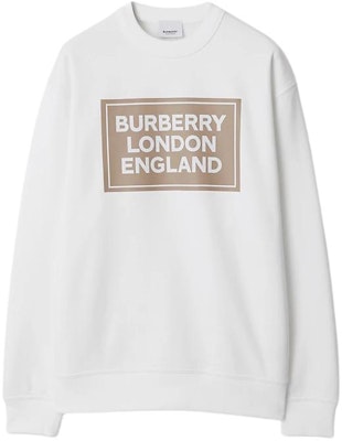 (W) バーバリー SS24 ホワイトロゴプリント クルーネック長袖スウェットシャツ 80843531 Buy (W) バーバリー SS24 ホワイトロゴプリント クルーネック長袖スウェットシャツ 80843531