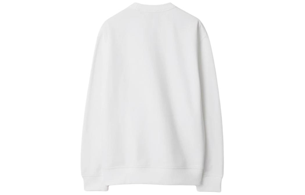 Lookbook (W) バーバリー SS24 ホワイトロゴプリント クルーネック長袖スウェットシャツ 80843531