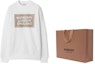 Shop (W) バーバリー SS24 ホワイトロゴプリント クルーネック長袖スウェットシャツ 80843531