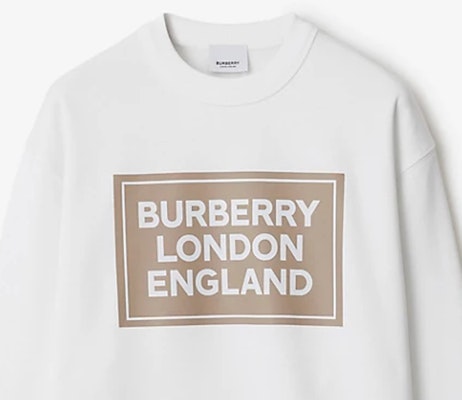 (Women) Burberry SS24 White Logo Printed Crewneck Long-Sleeve Sweatshirt. 80843531 Purchase (Women) Burberry SS24 White Logo Printed Crewneck Long-Sleeve Sweatshirt. 80843531