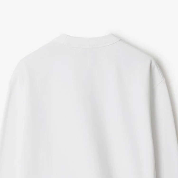 Cheap (W) バーバリー SS24 ホワイトロゴプリント クルーネック長袖スウェットシャツ 80843531