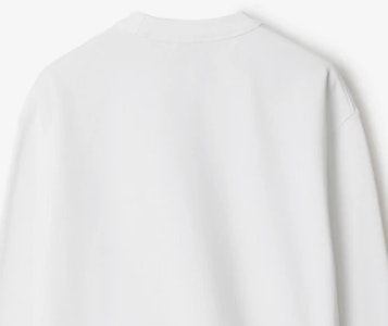 (W) バーバリー SS24 ホワイトロゴプリント クルーネック長袖スウェットシャツ 80843531 Cheap (W) バーバリー SS24 ホワイトロゴプリント クルーネック長袖スウェットシャツ 80843531