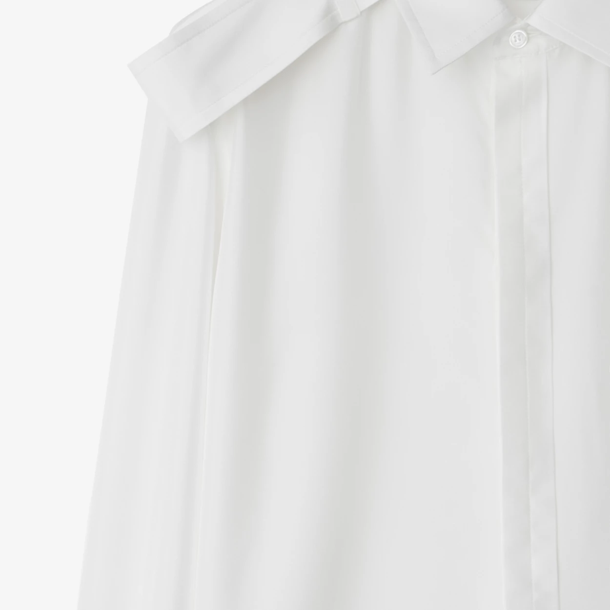 (Women) Burberry SS24  White Long-Sleeve Single-Breasted Collared Shirt. 80874491 圖 8