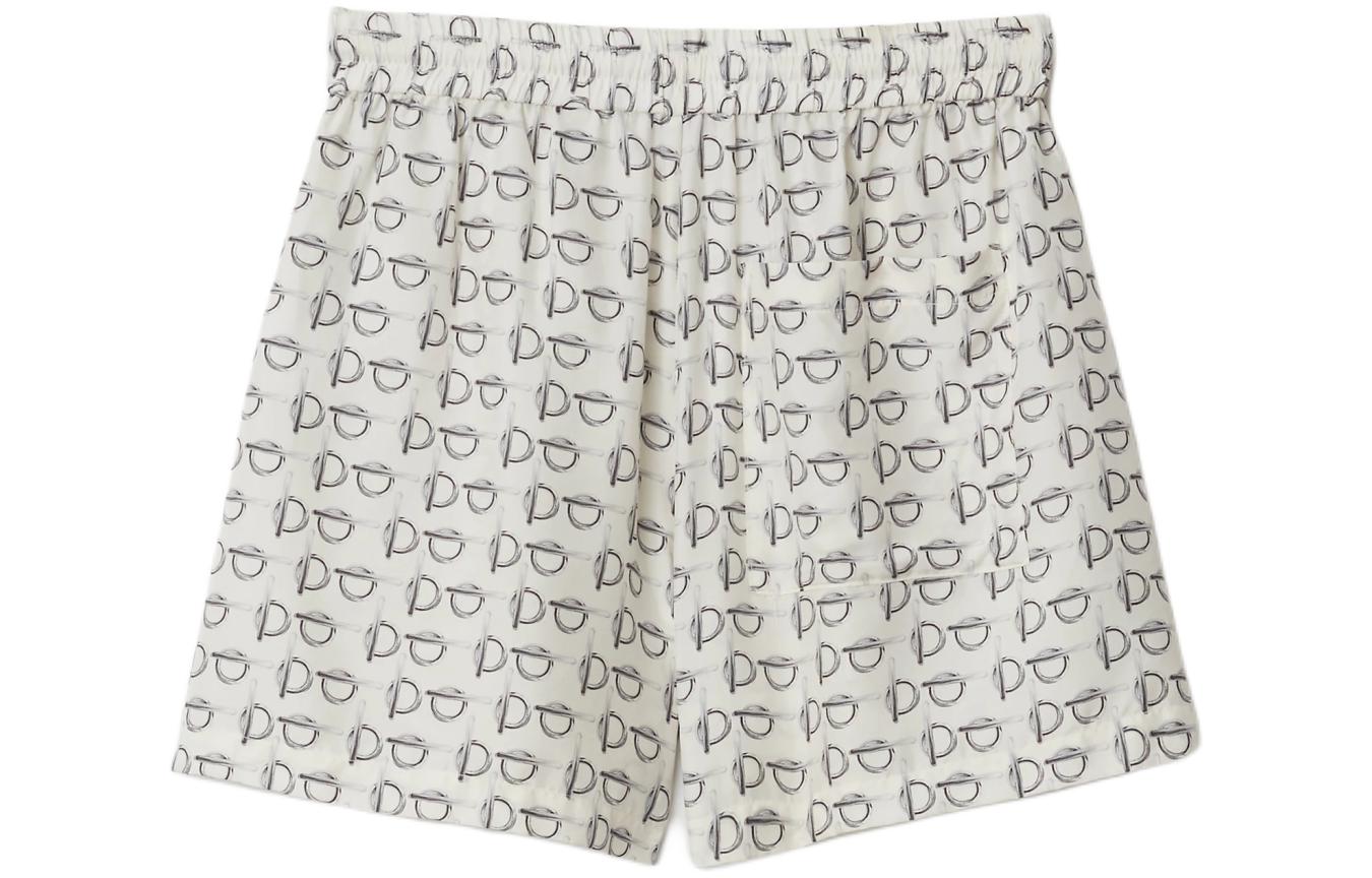 Lookbook (W) Burberry SS24 Celana Pendek Kasual Putih Bermotif dengan Saku Belakang. 80886431