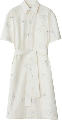 (W) Burberry SS24 Vestido Polo Blanco con Estampado de Cisne Manga Corta Mujer. 80961761 Order (W) Burberry SS24 Vestido Polo Blanco con Estampado de Cisne Manga Corta Mujer. 80961761