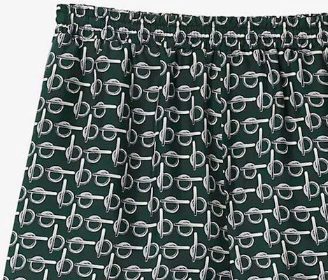 (W) Burberry SS24 Pantalones Cortos Verdes Estampados Cintura Elástica Recta 80907151 Cheap (W) Burberry SS24 Pantalones Cortos Verdes Estampados Cintura Elástica Recta 80907151