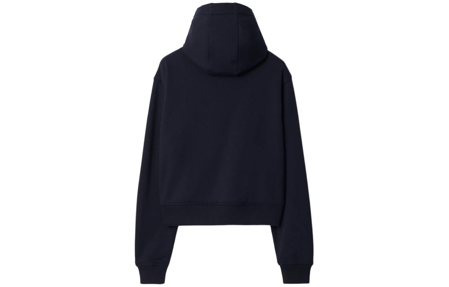 Lookbook (W) 博柏利 SS24 经典海军蓝刺绣标志女款连帽衫. 80843931