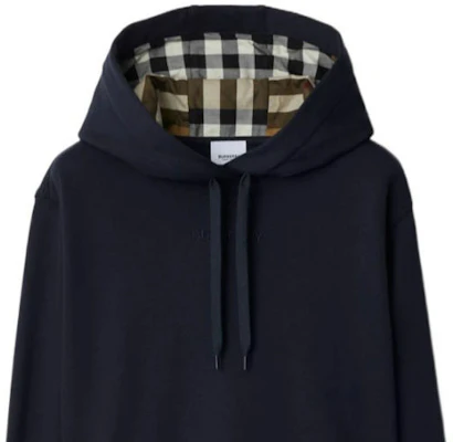 (W) Burberry SS24 經典海軍藍刺繡Logo女款連帽衫 80843931 Cheap (W) Burberry SS24 經典海軍藍刺繡Logo女款連帽衫 80843931