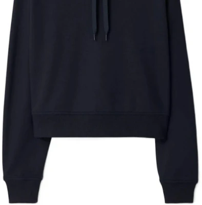 (W) Burberry SS24 經典海軍藍刺繡Logo女款連帽衫 80843931 1