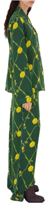 (W) バーバリー SS24 キューバンカラー タンポポ柄 長袖シャツ グリーン レディース 80829881 Shop (W) バーバリー SS24 キューバンカラー タンポポ柄 長袖シャツ グリーン レディース 80829881