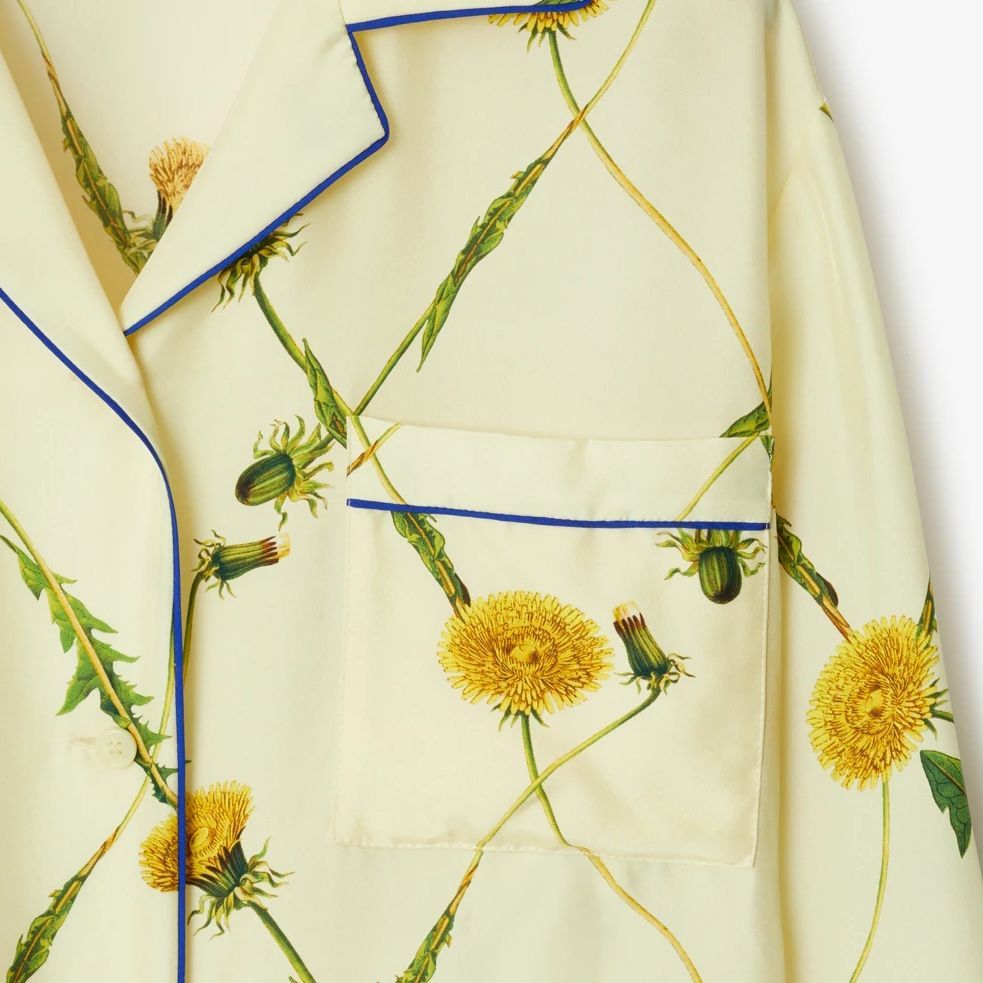 Sizing (W) 博柏利 SS24 蒲公英印花长袖衬衫 杏色款 80829861