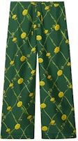(Women) Burberry SS24 Dandelion Print Wide-Leg Tie Casual Pants Women Ivy Green 80836481 (Women) Burberry SS24 Dandelion Print Wide-Leg Tie Casual Pants Women Ivy Green 80836481