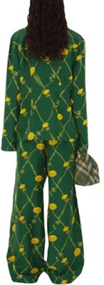 (W) バーバリー SS24 ダンデリオンプリント ワイドレッグ タイカジュアルパンツ 女性用 アイビーグリーン 80836481 Purchase (W) バーバリー SS24 ダンデリオンプリント ワイドレッグ タイカジュアルパンツ 女性用 アイビーグリーン 80836481