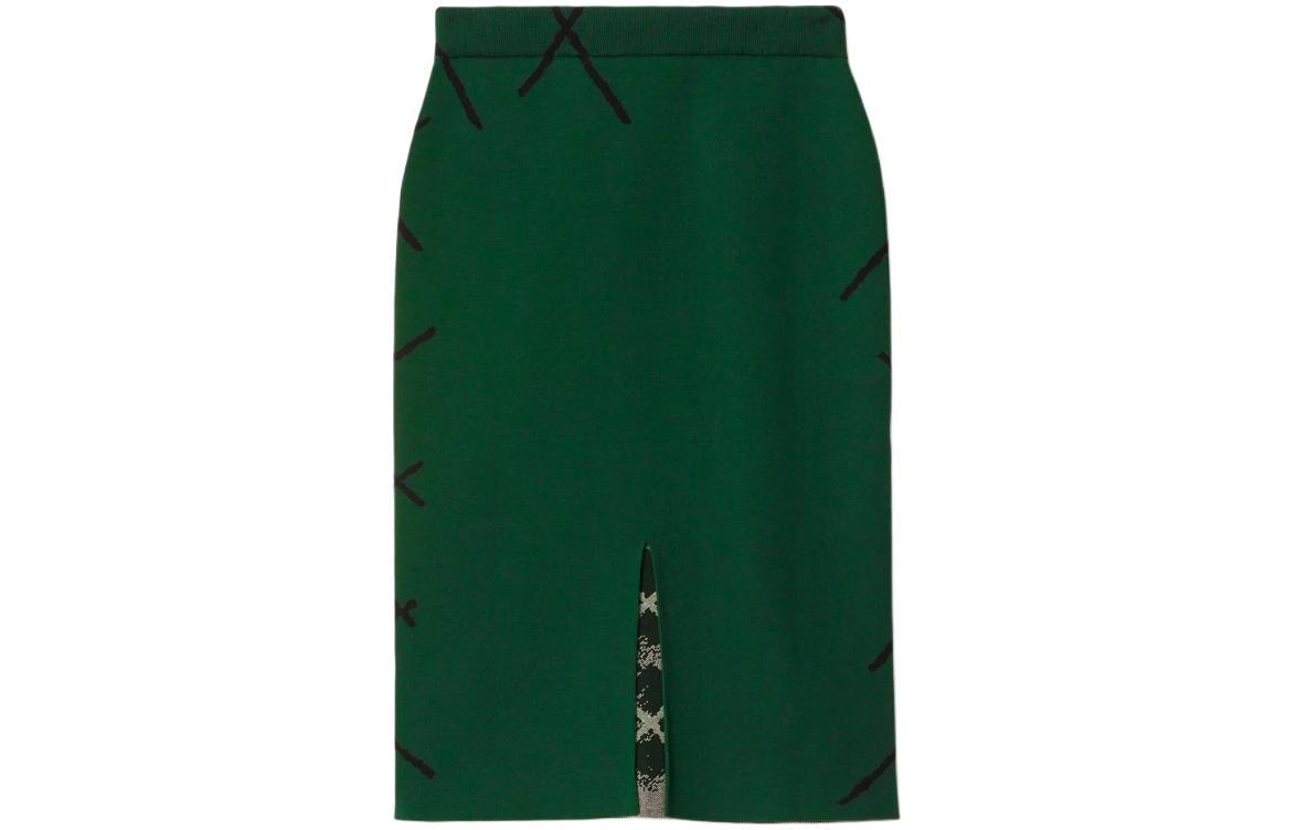 (Women) Burberry SS24 Diamond Pattern Knitted Long Dress Women Ivy Green. 80811361 圖 3