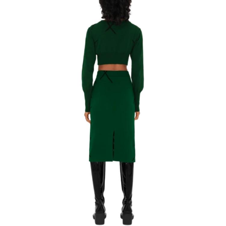 (Women) Burberry SS24 Diamond Pattern Knitted Long Dress Women Ivy Green. 80811361 圖 5