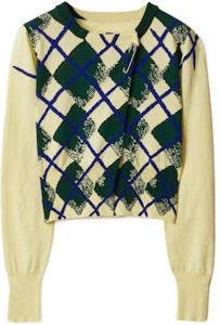 (W) 博柏利 SS24 菱形针织圆领毛衣 女士番石榴粉色. 80809241 Order (W) 博柏利 SS24 菱形针织圆领毛衣 女士番石榴粉色. 80809241