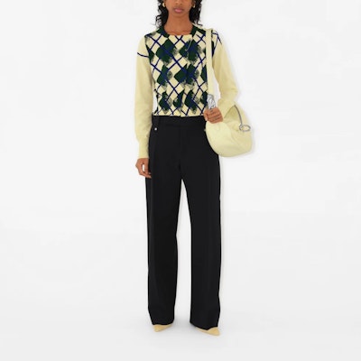 (W) 博柏利 SS24 菱形针织圆领毛衣 女士番石榴粉色. 80809241 Purchase (W) 博柏利 SS24 菱形针织圆领毛衣 女士番石榴粉色. 80809241