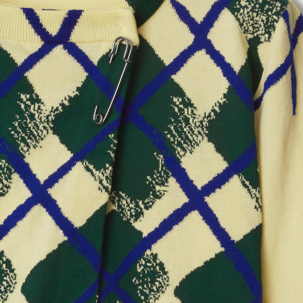 Cheap (W) 博柏利 SS24 菱形针织圆领毛衣 女士番石榴粉色. 80809241