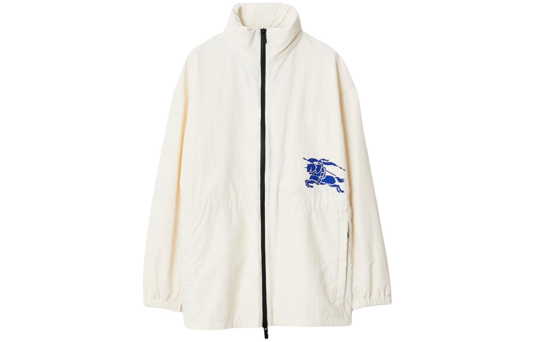 (Women) Burberry SS24 Equestrian Knight Zip Waist Belted Loose Jacket Beige for Women. 80903981