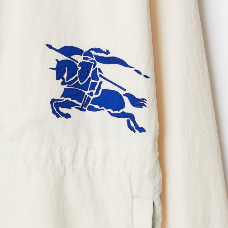 Cheap (W) Burberry SS24 Jaket Longgar Beige Wanita Equestrian Knight Zip Belted. 80903981