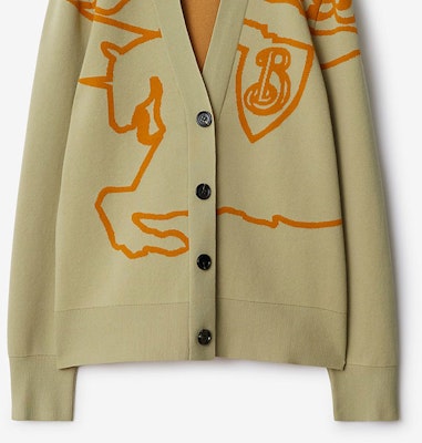 (W) Burberry SS24 馬術徽標V領長袖針織毛衣 米色 80951831 Sizing (W) Burberry SS24 馬術徽標V領長袖針織毛衣 米色 80951831