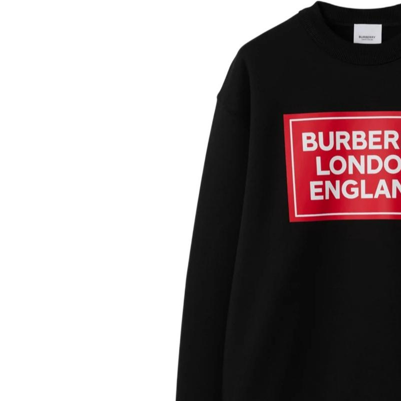 Details for (W) バーバリー SS24 レタープリント クルーネック プルオーバー スウェットシャツ ブラック レディース 80843511
