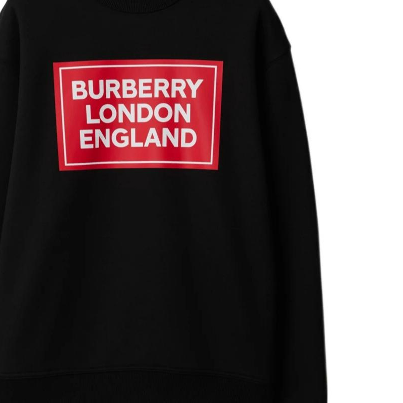 Cheap (W) バーバリー SS24 レタープリント クルーネック プルオーバー スウェットシャツ ブラック レディース 80843511