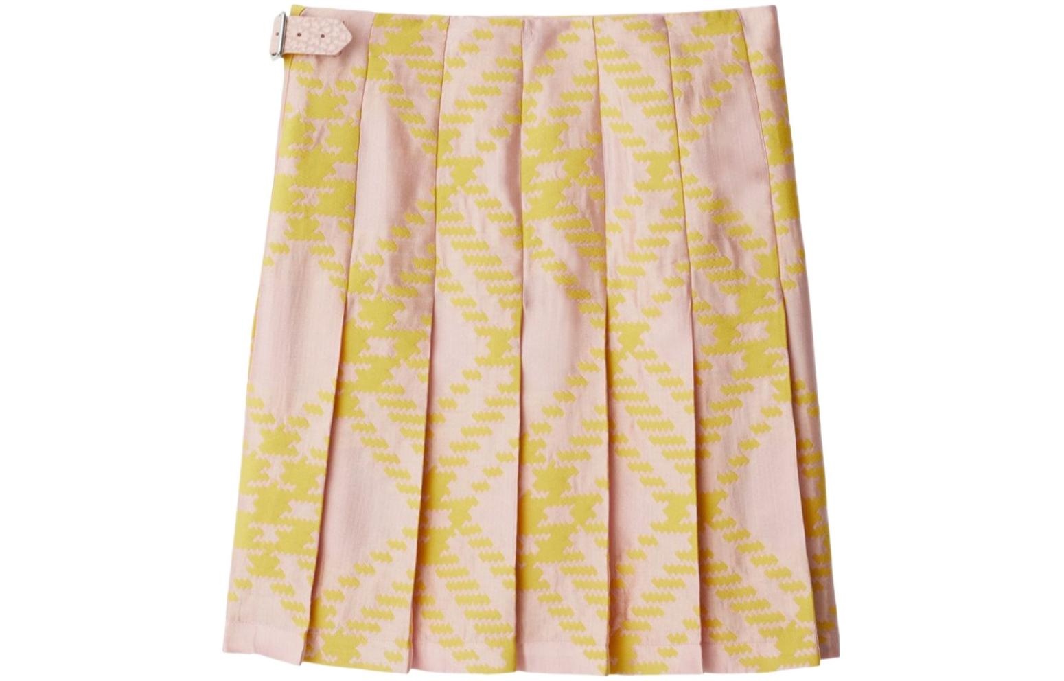 Order (W) Burberry SS24 粉色格紋針織休閒迷你短裙 女款 80830001