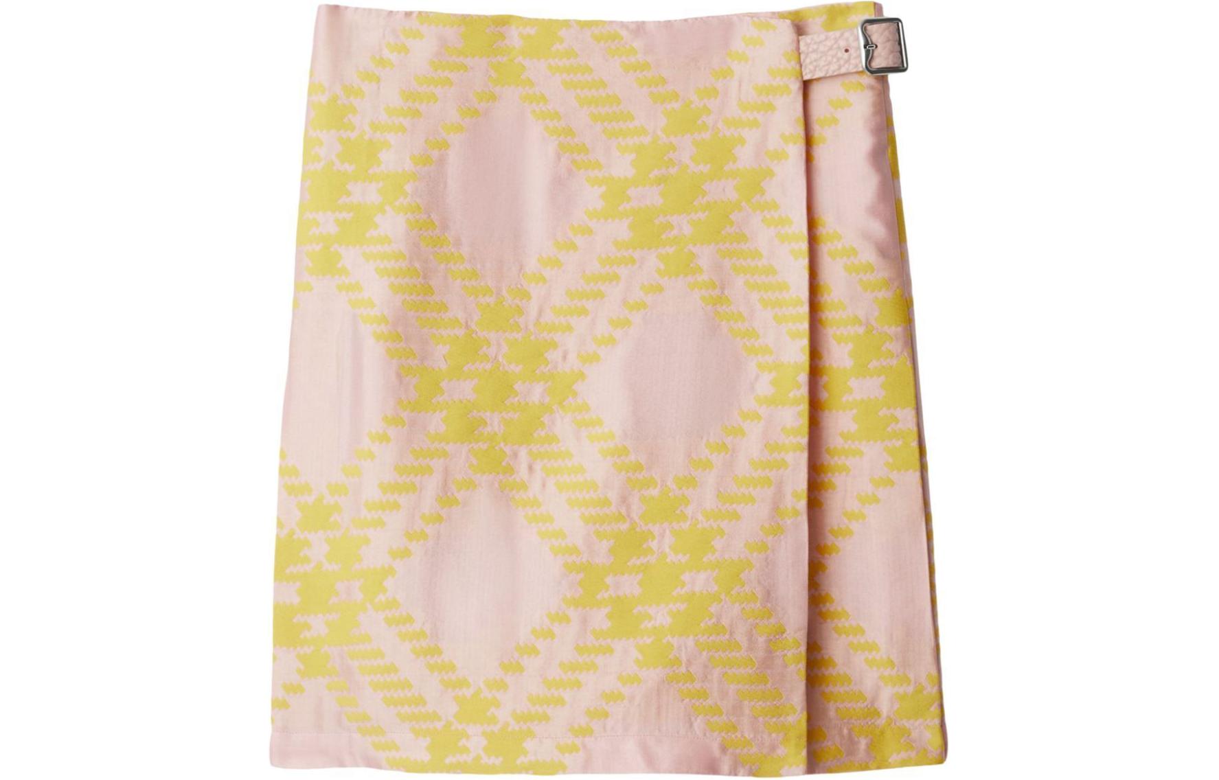 Lookbook (W) Burberry SS24 粉色格紋針織休閒迷你短裙 女款 80830001