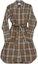 Order (W) 버버리 SS24 브라운 체크 프린트 롱슬리브 미디 드레스 - 캐주얼 스타일 80843091