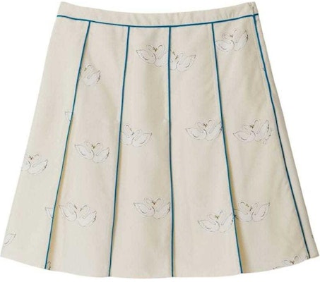 (Women) Burberry SS24 Pleated Graphic Print Zip Casual Skirt Women Beige. 80949791 Order (Women) Burberry SS24 Pleated Graphic Print Zip Casual Skirt Women Beige. 80949791