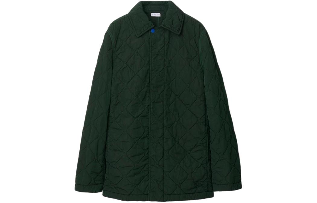 (Women) Burberry SS24 Quilted Long Sleeve Cotton Jacket Ivy Green 80811071