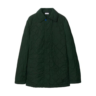 (Women) Burberry SS24 Quilted Long Sleeve Cotton Jacket Ivy Green 80811071