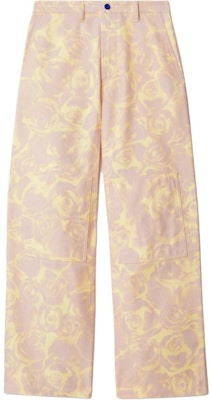 (Women) Burberry SS24 Rose Print Relaxed Fit Workwear Pants Women Dusky Pink. 80838851 Order (Women) Burberry SS24 Rose Print Relaxed Fit Workwear Pants Women Dusky Pink. 80838851