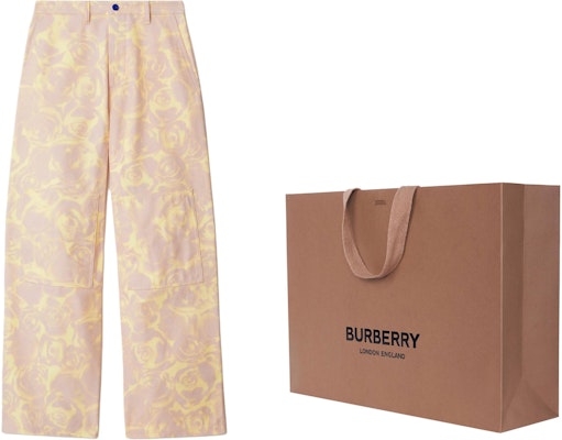 (Women) Burberry SS24 Rose Print Relaxed Fit Workwear Pants Women Dusky Pink. 80838851 Shop (Women) Burberry SS24 Rose Print Relaxed Fit Workwear Pants Women Dusky Pink. 80838851
