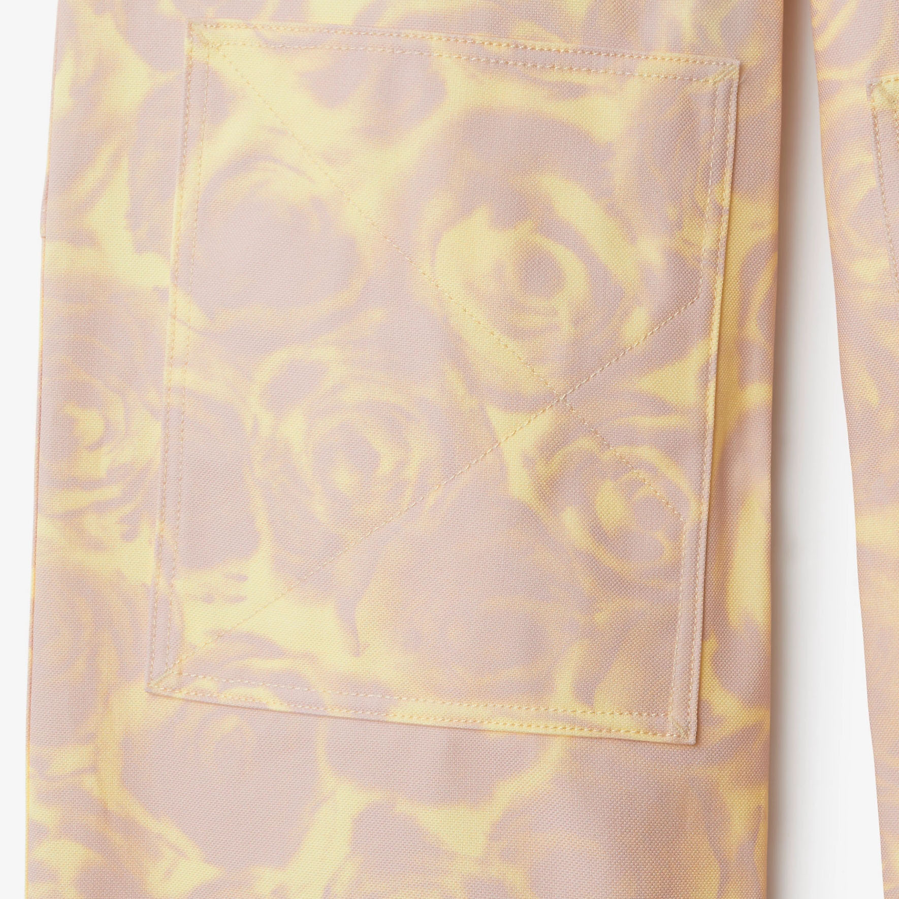 Cheap (Women) Burberry SS24 Rose Print Relaxed Fit Workwear Pants Women Dusky Pink. 80838851