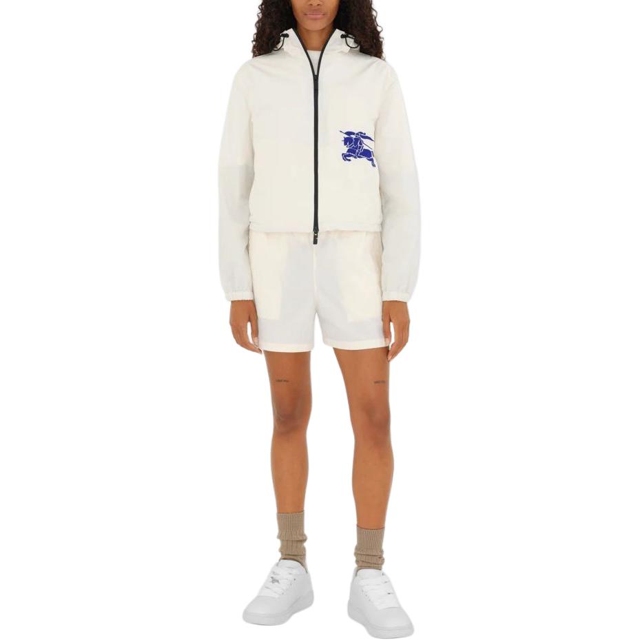 Shop (W) Sudadera con Capucha con Cremallera Beige Burberry SS24 Salisbur Knight Logo. 80903961