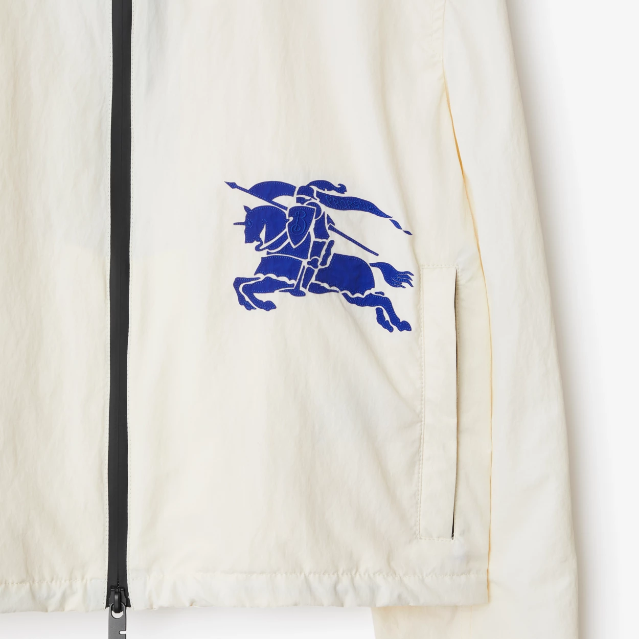 Sizing (W) Sudadera con Capucha con Cremallera Beige Burberry SS24 Salisbur Knight Logo. 80903961