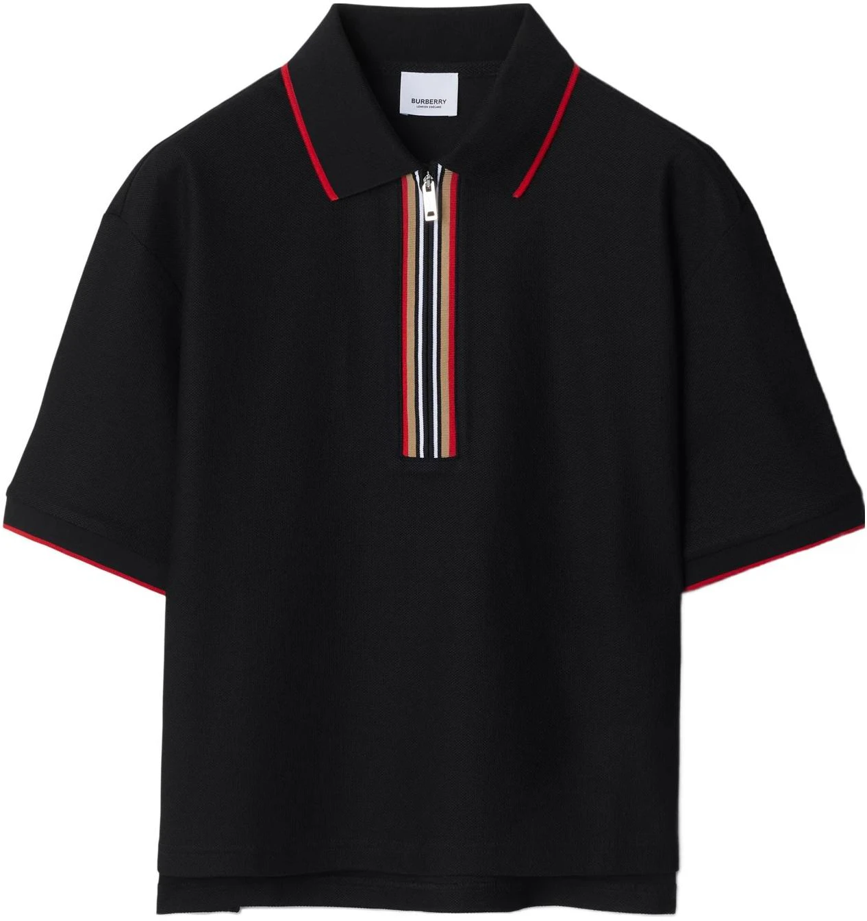 women-burberry-ss-24-striped-half-zip-relaxed-fit-polo-shirt-black-80844251