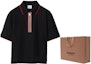 Shop (W) Polo Burberry SS24 Negra a Rayas con Media Cremallera y Corte Relajado. 80844251