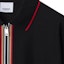 Sizing (W) Polo Burberry SS24 Negra a Rayas con Media Cremallera y Corte Relajado. 80844251
