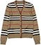 Buy (Women) Burberry SS24 Striped V-Neck Button-Up Knit Cardigan Khaki - . 80843281
