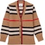 Order (Women) Burberry SS24 Striped V-Neck Button-Up Knit Cardigan Khaki - . 80843281