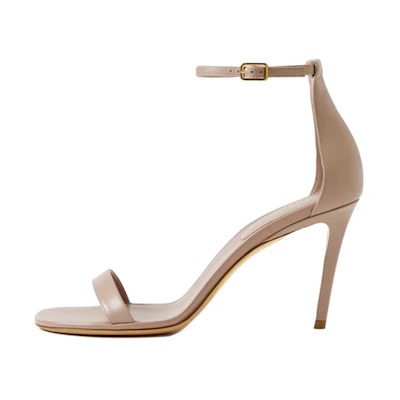 (W) Burberry Stiletto Buckle Sandals 'Nude'