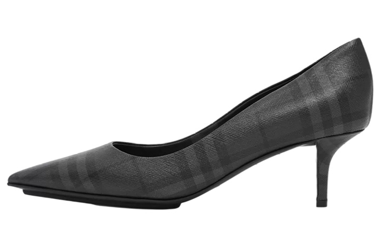 (Women) Burberry Stiletto High Heels 'Checkered Point-Toe Deep Charcoal' 80486301