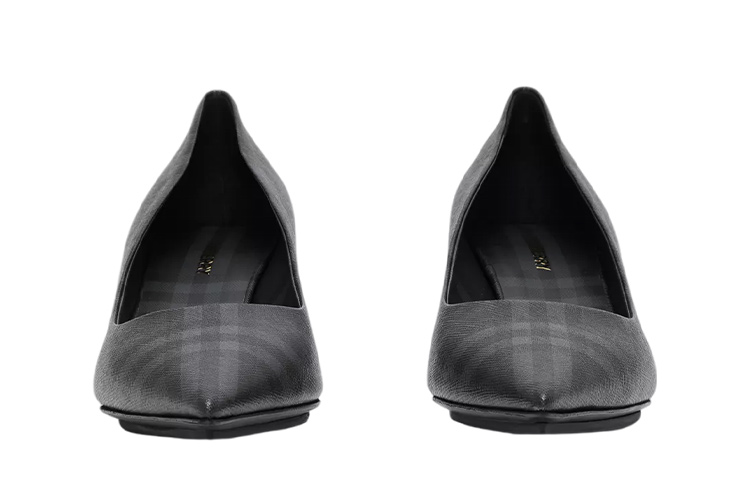 Lookbook (W) 博柏利格纹尖头深炭灰色细高跟鞋 80486301