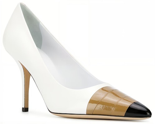 (Women) Burberry Stiletto Pumps with Strap Details 'White' 80085851 Order (Women) Burberry Stiletto Pumps with Strap Details 'White' 80085851